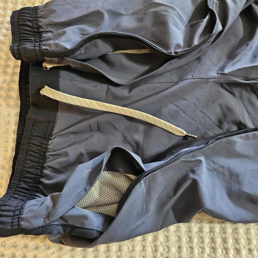 Men's Sonoma Scallop Large 7" Mesh Lined Swim Short Below The Waist Blue Indigo - Picture 3 of 10